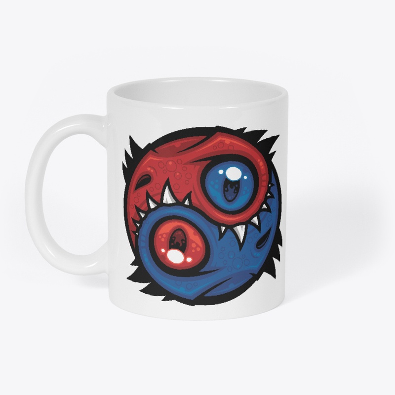 Red and Blue Yin Yang Dragons