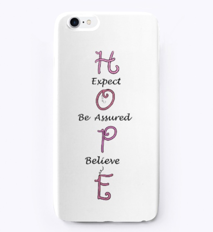 Hope Word Art in Shades of Pink