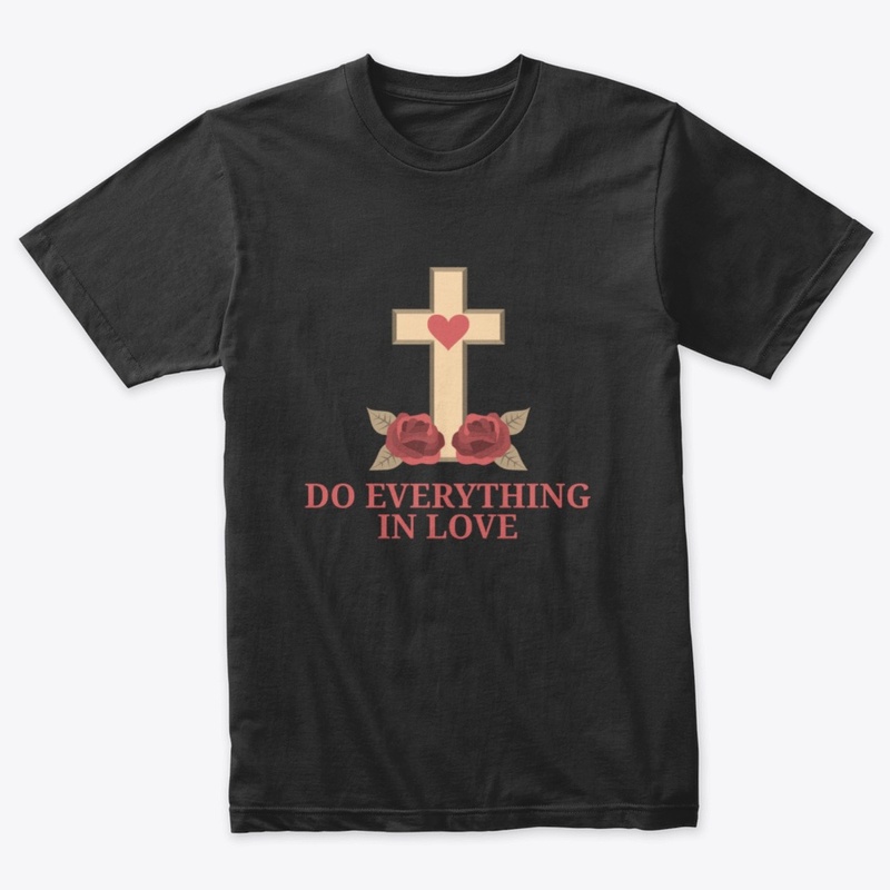 Christian Quote Cross and Roses
