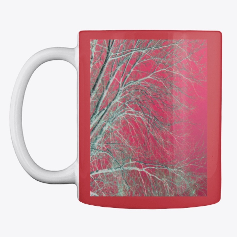 pink sky tree