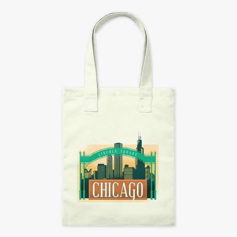 Illinois Skyline Lincoln Square Chicago