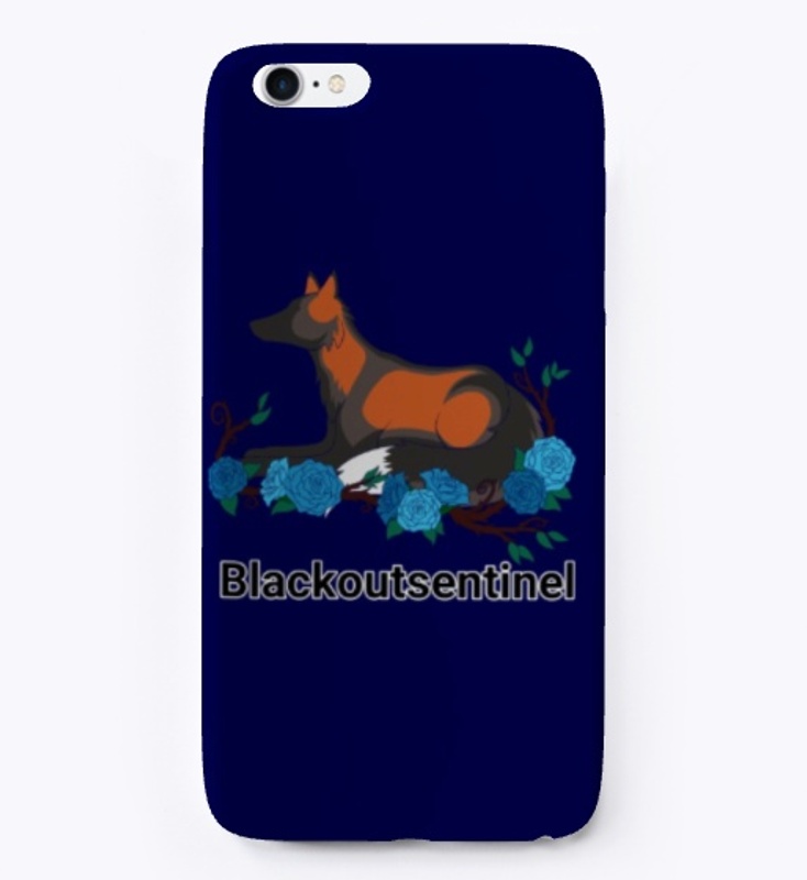 Laying fox with roses