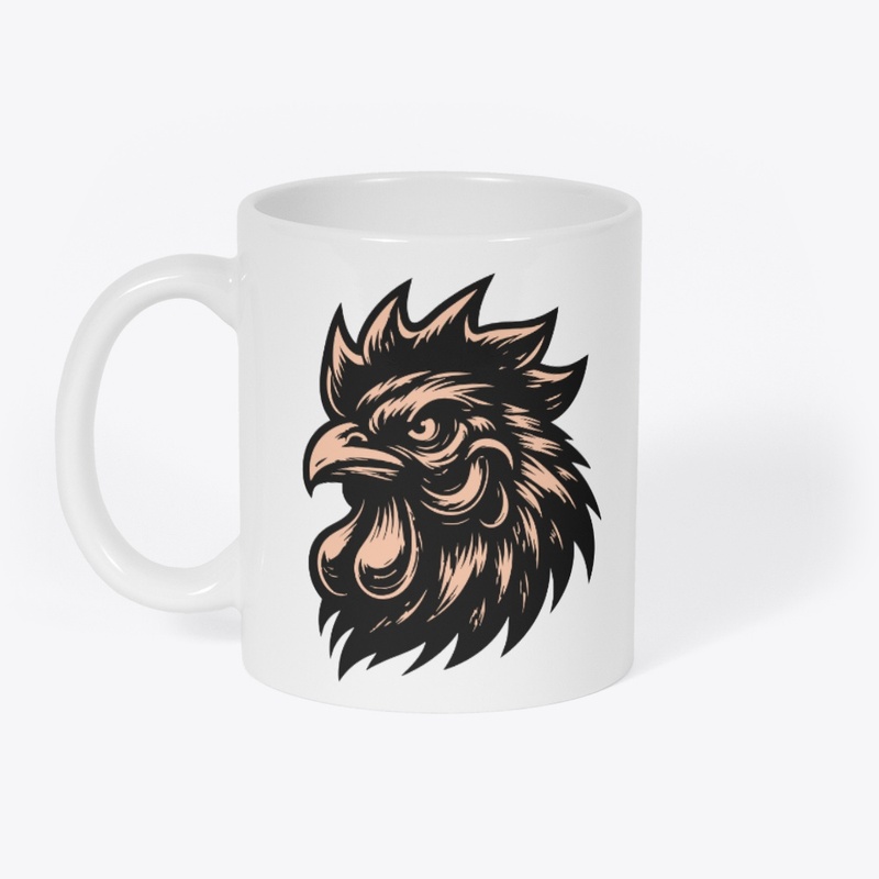 Bold Angry Chicken Illustration