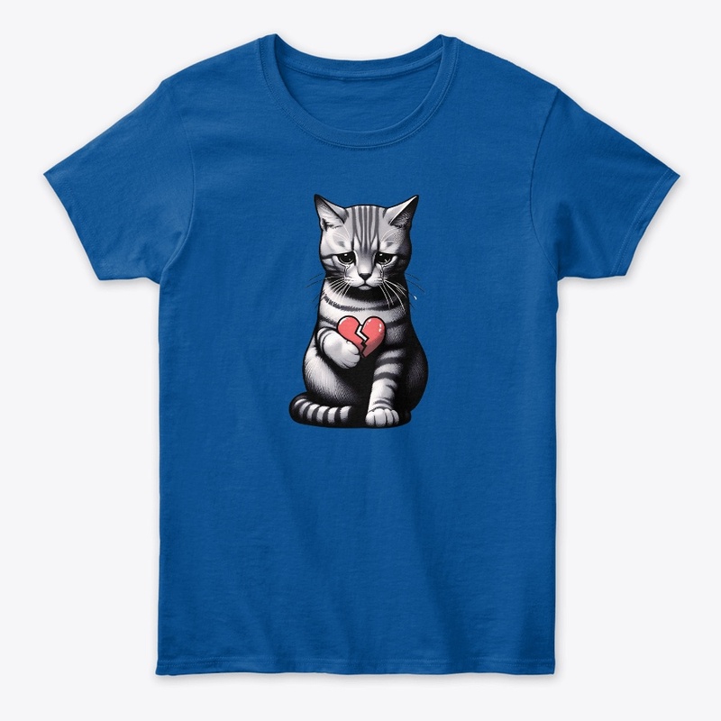 Midnight Heartbroken Kitty Tee