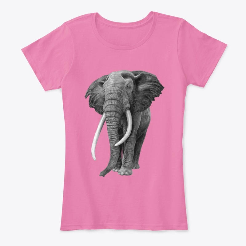 Bull elephant - Drawing In Pencil