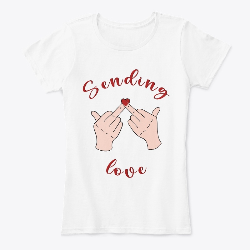 Sending love heart middle finger