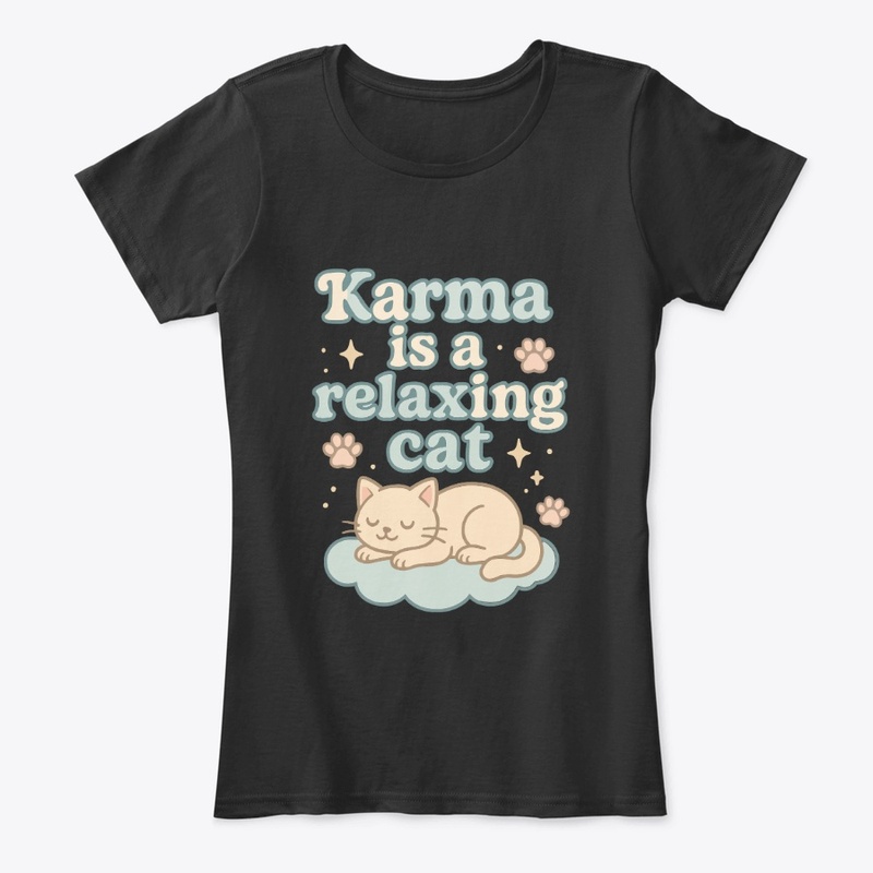 Karma Is a Relaxing Cat Vintage Gift