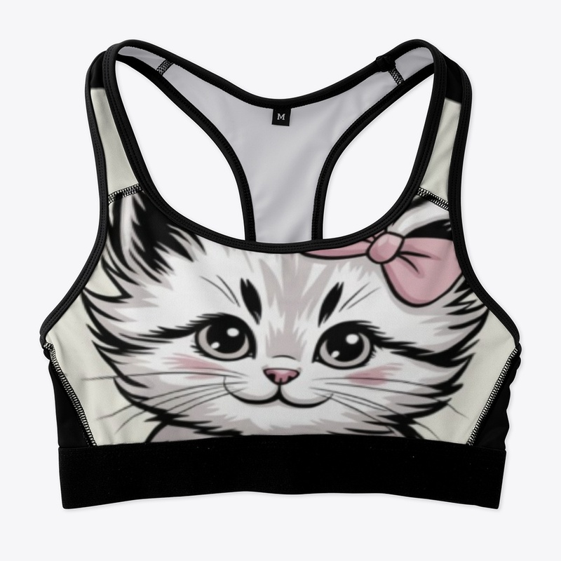Little Sweet Cute Cat Design Sports. 
