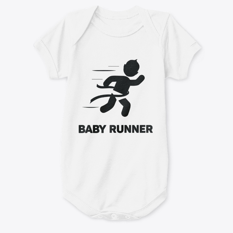 Short Sleeve Baby Bodysuit - Runner