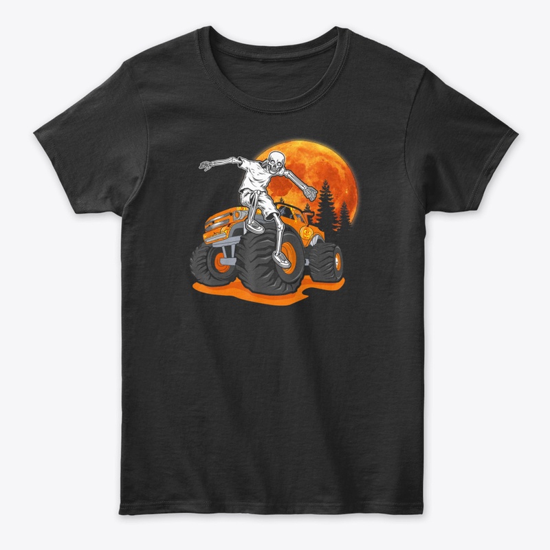 Funny Halloween  Skeleton Riding Monster