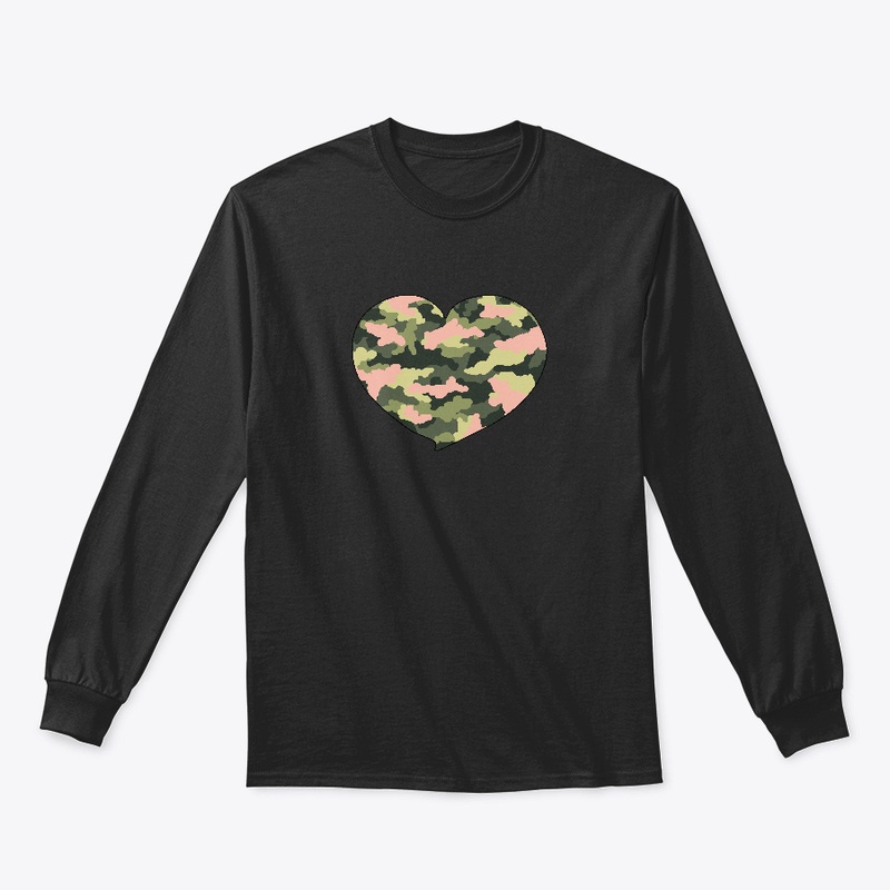 Pretty With Pink Camo Heart