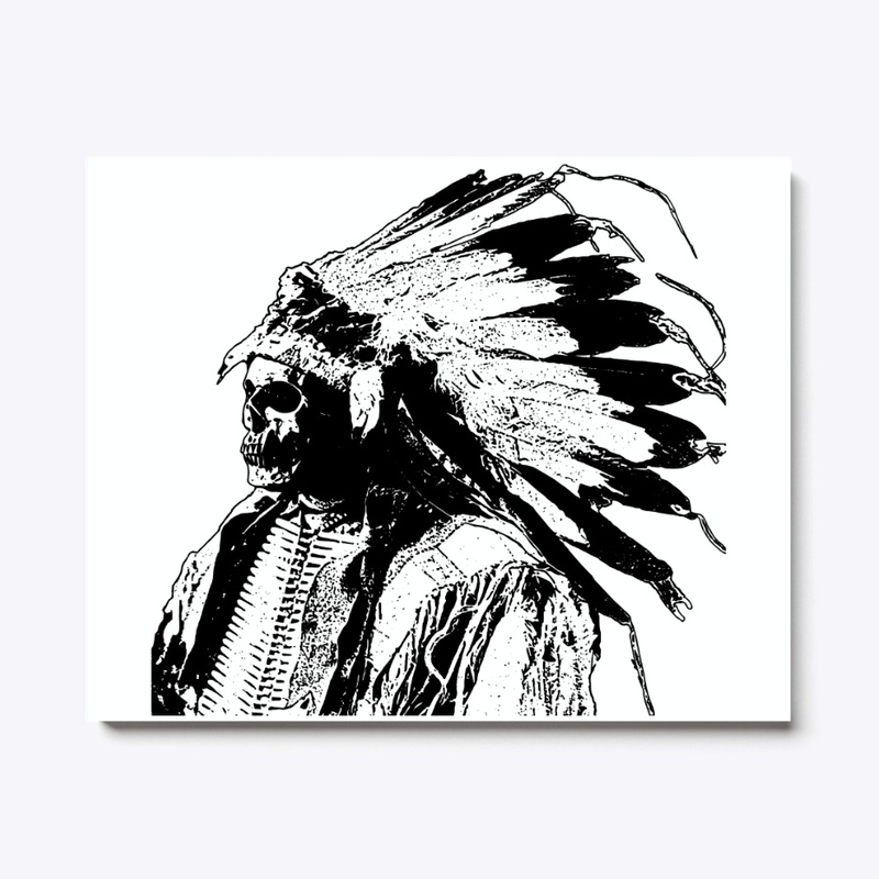 BLACK HAWK - SKULL WITH HEADDRESS