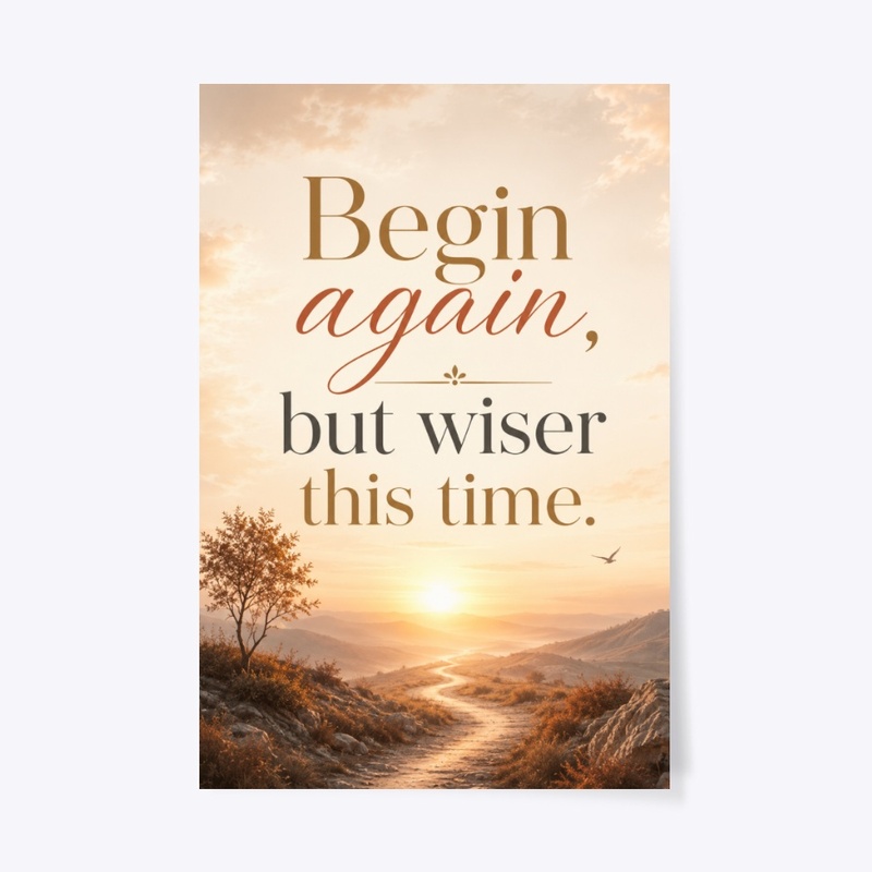Begin Wiser Wall Print