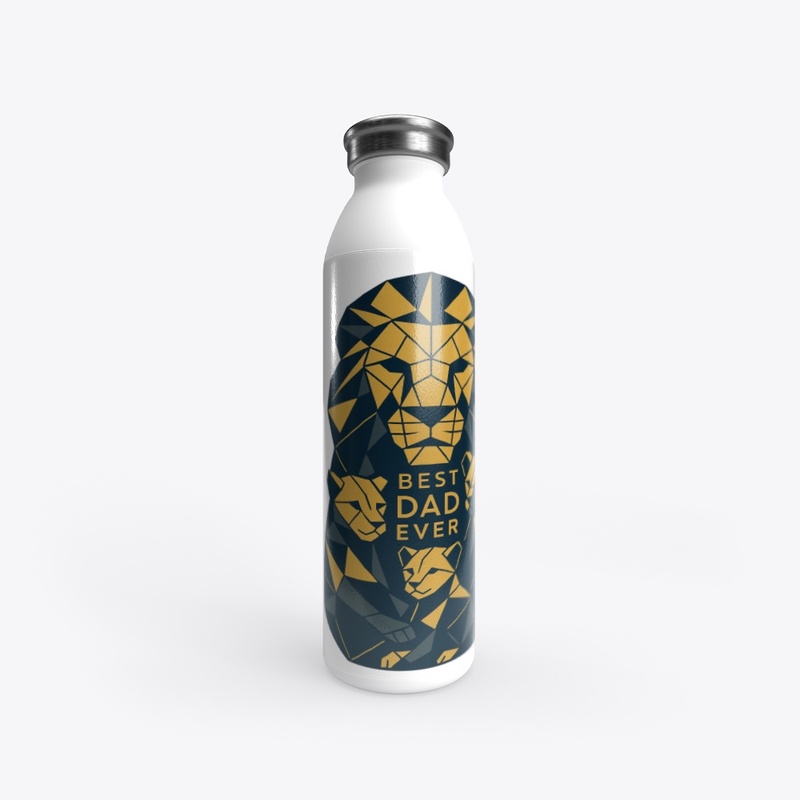Best Dad Geometric Lion Dad with Cubs