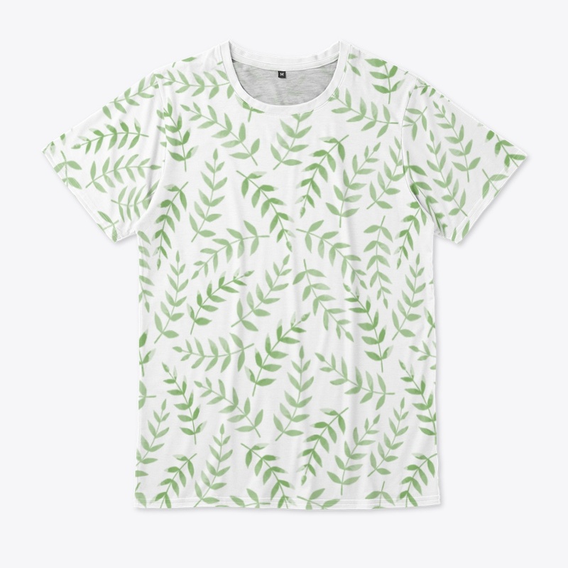 Leaf Pattern, All-Over Print Tee