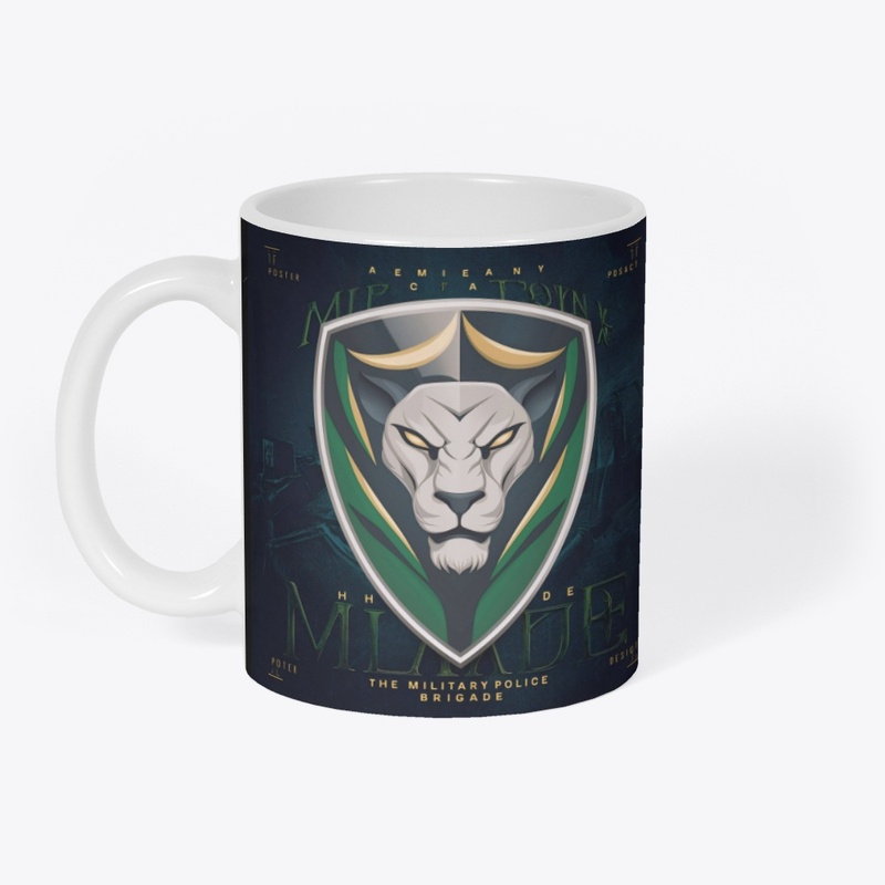 Lion printed tee shirts and mug