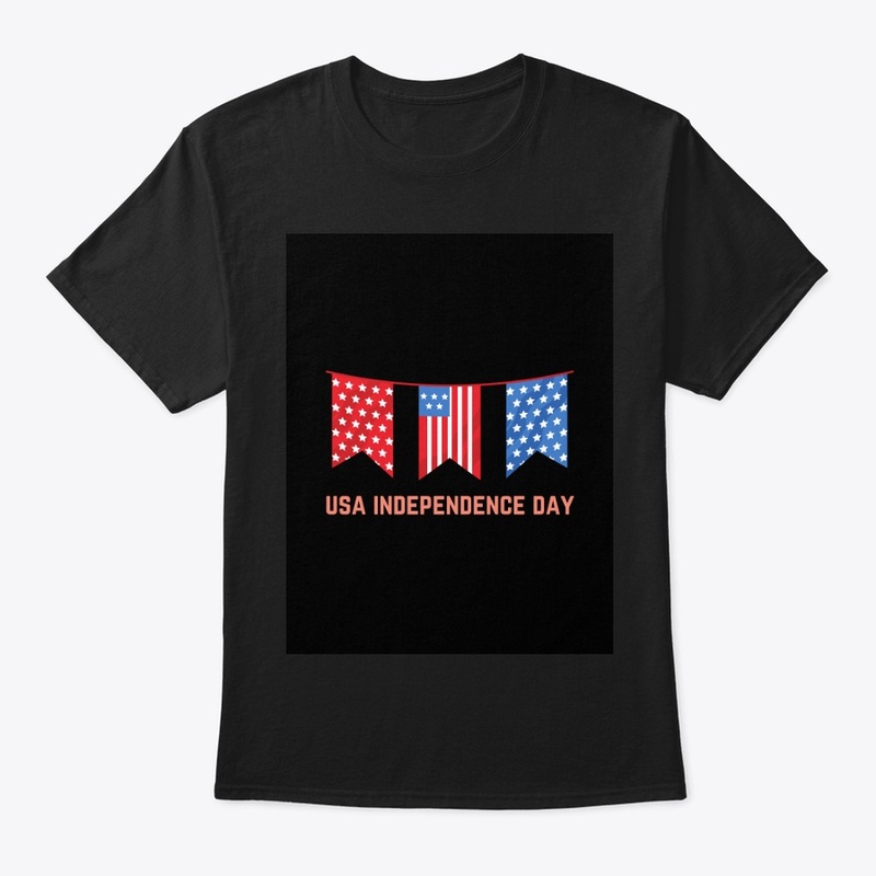 "usa independence day" Black t-shirt 