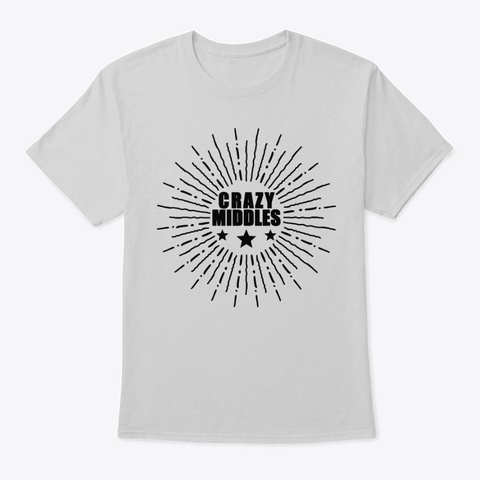 Crazy Middles Starburst Tee Light Steel T-Shirt Front