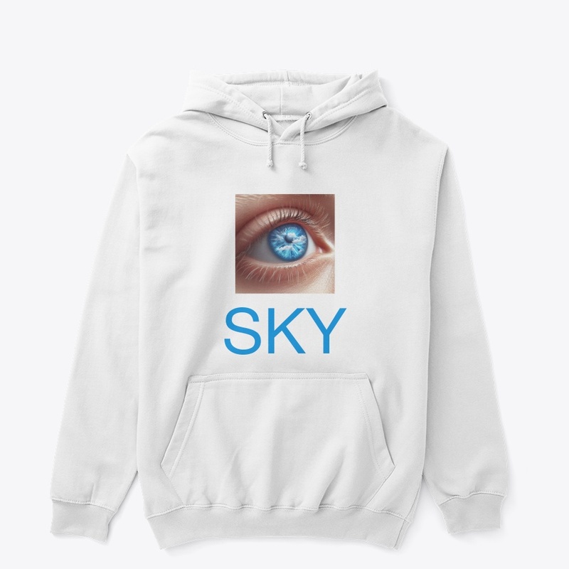 Eye looking up to the sky
