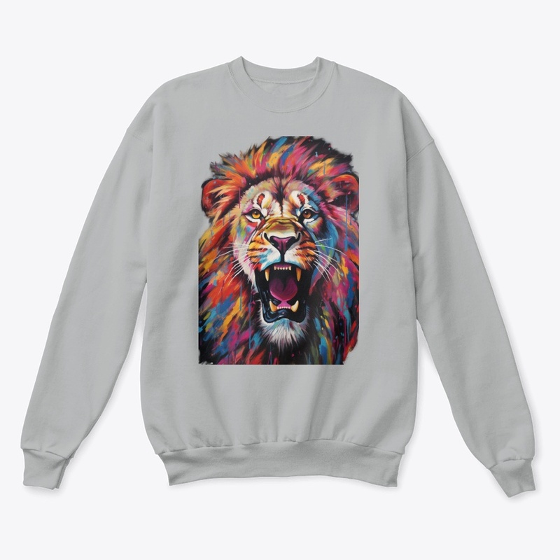 angry lion
