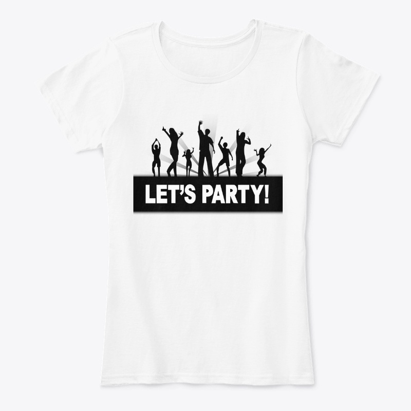 let's party design logo tees and hoodie