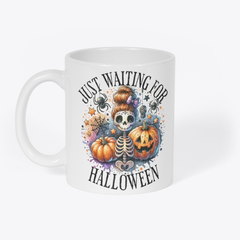 just waiting halloween day skull party