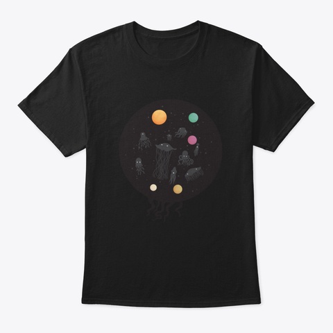 Space Sea Black T-Shirt Front