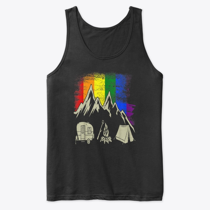 LGBT Camping Rainbow Gay Flag Shirt Camp