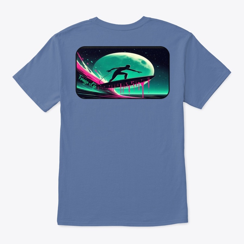 Foreign Life Pink Green Surfer