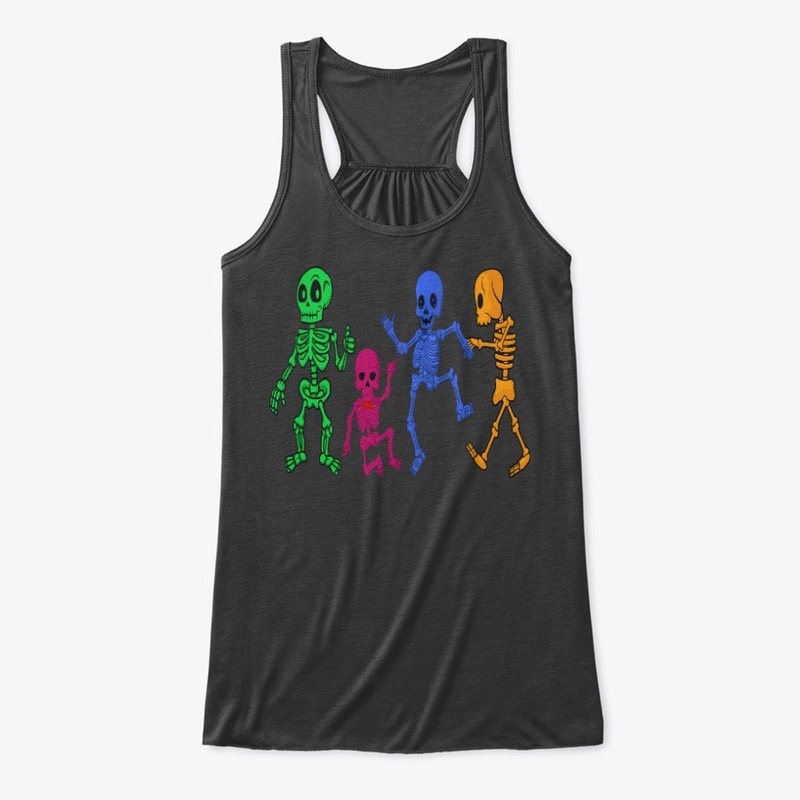 skeleton family happy halloween daY