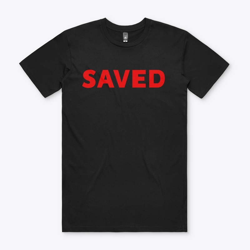 "SAVED" Red Text