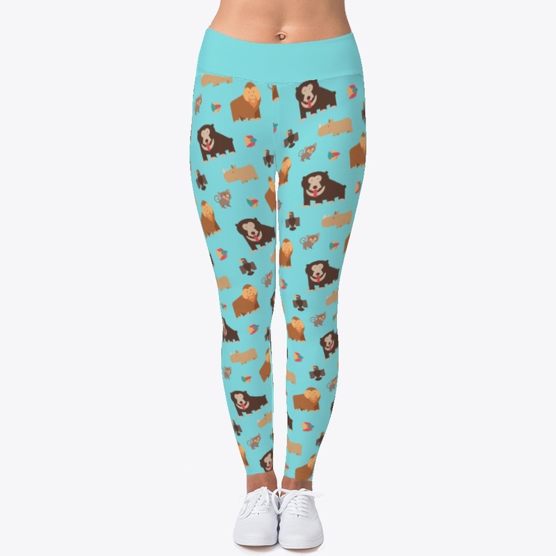 Asian Jungle Animals pattern leggings