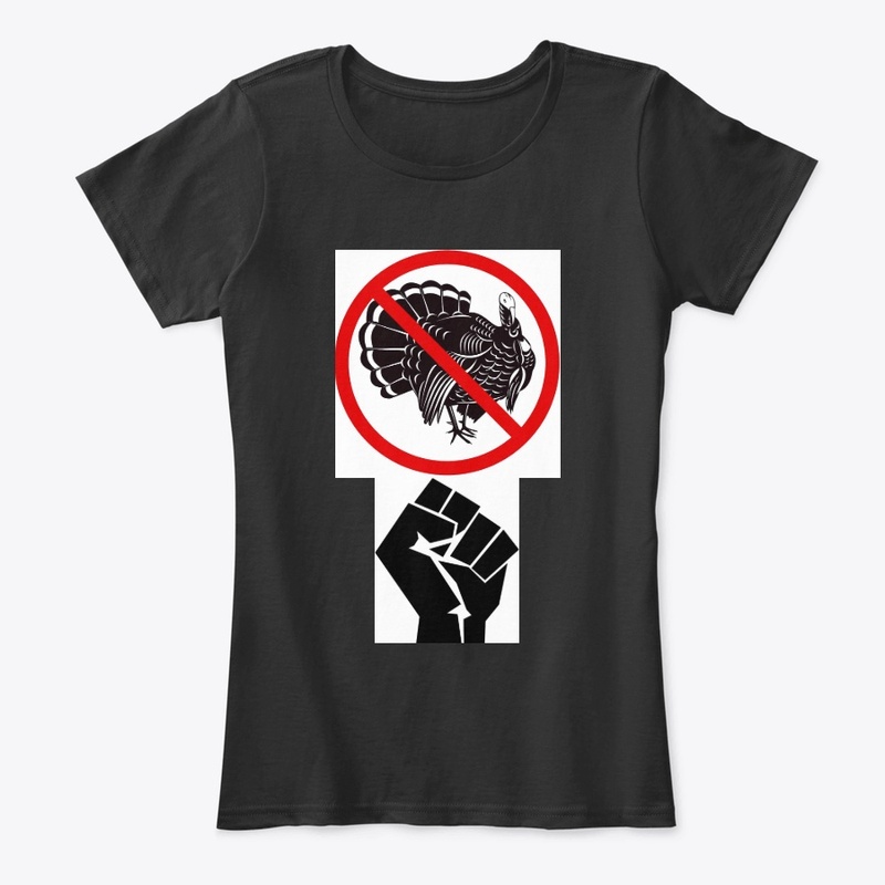 " BLACK VEGAN THANKSGIVING T-SHIRT!"