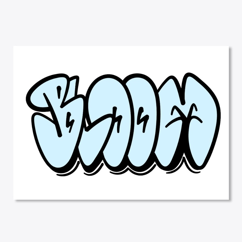 Baby Blue Bloom Logo Sticker