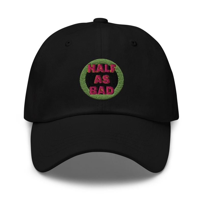 Pink and Green Embroidered Logo