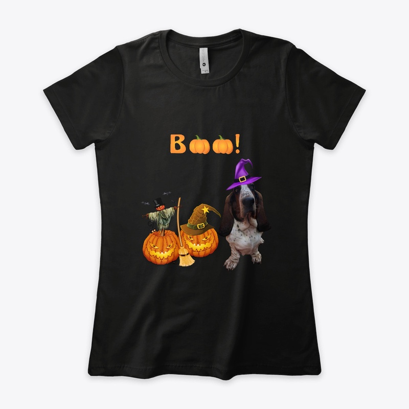 Basset Hound Halloween Boo