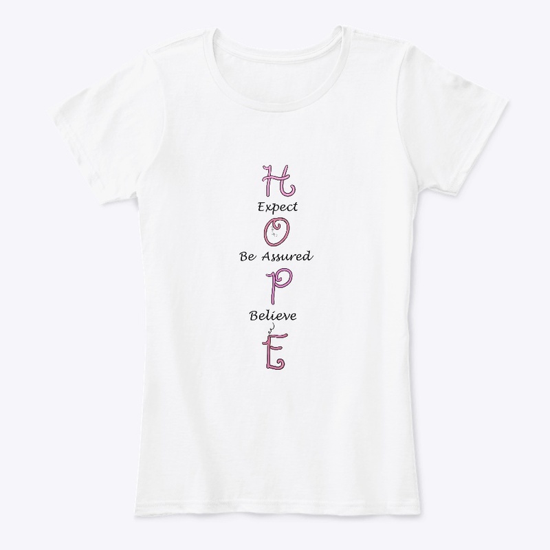 Hope Word Art in Shades of Pink