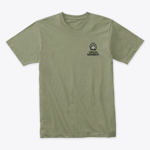 Union Bear Light Olive Maglietta Front