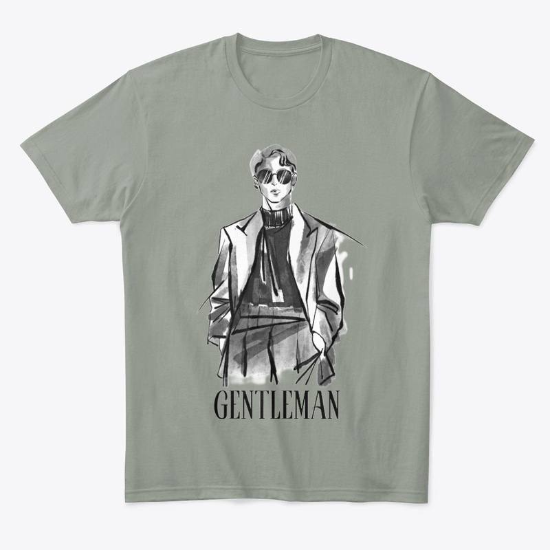 Gentleman sticker t-shirt