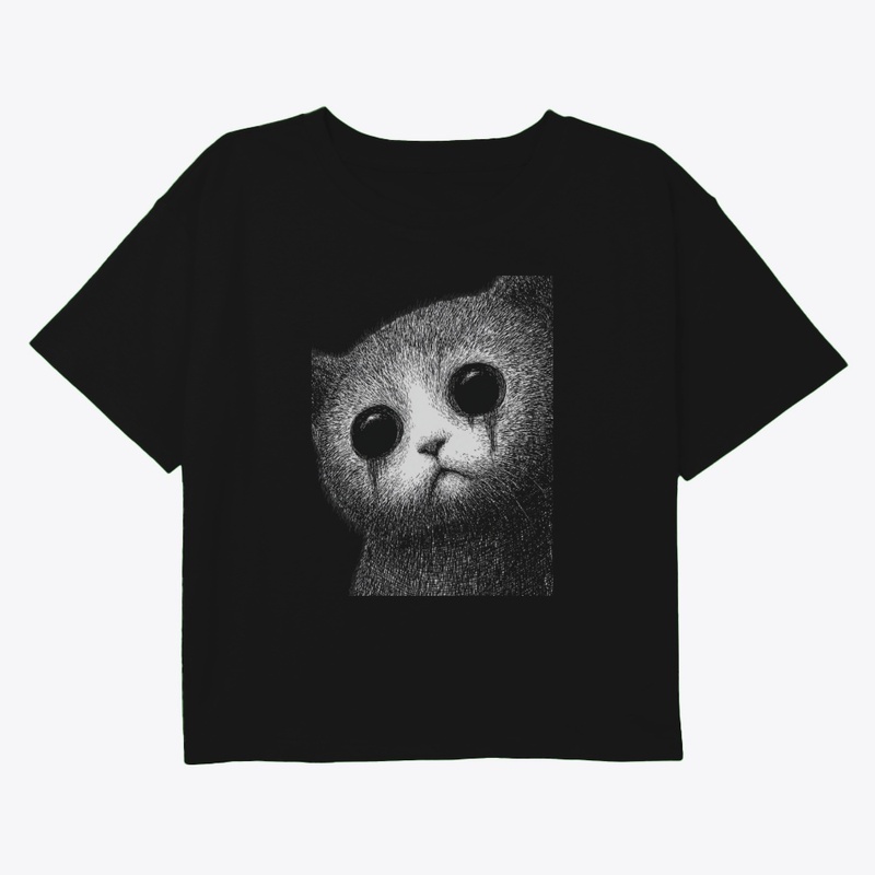 Sad Cat Weeping Eyes artwork