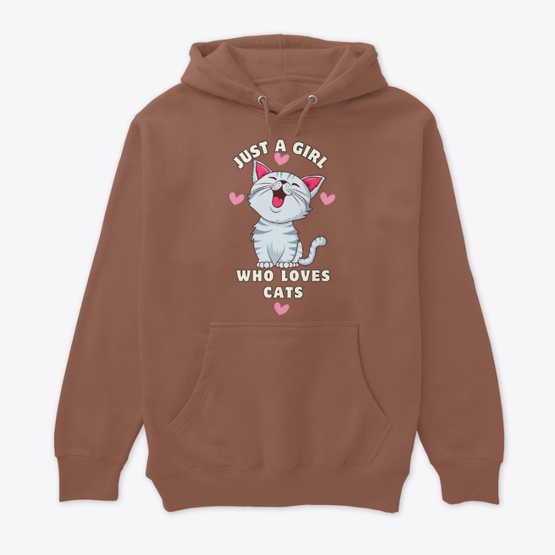 Girl Who Loves Cats – Cat Lover T-Shirt
