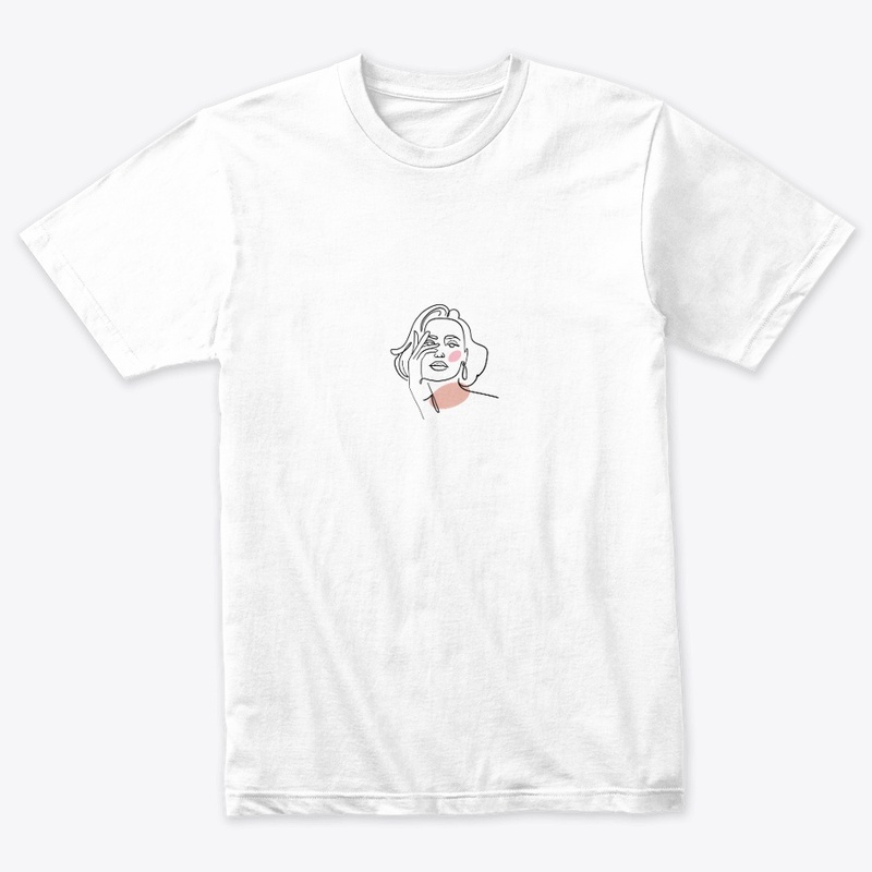 Abstract Woman Face Line Art T-Shirt