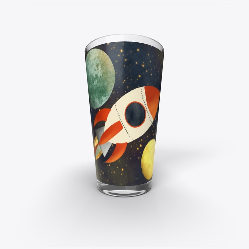 Space - Rocket and Planet design