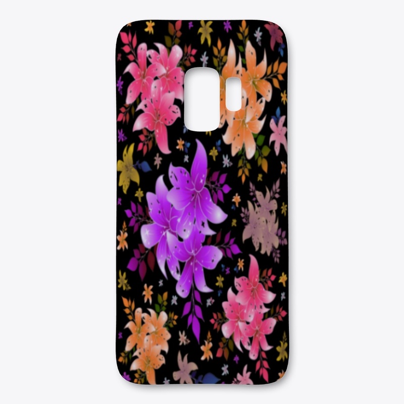Multicolored lily flower design