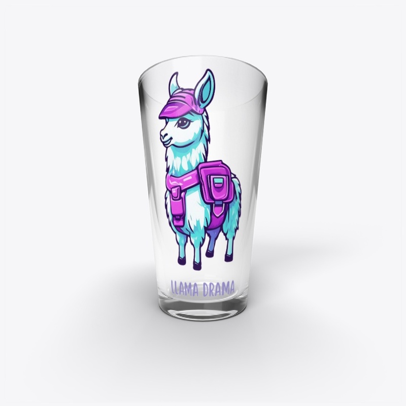 Cute Llama with Purple Hat & Backpack