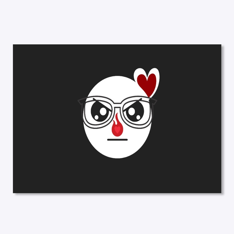Angry In Love Cute Emoji with Glasses 