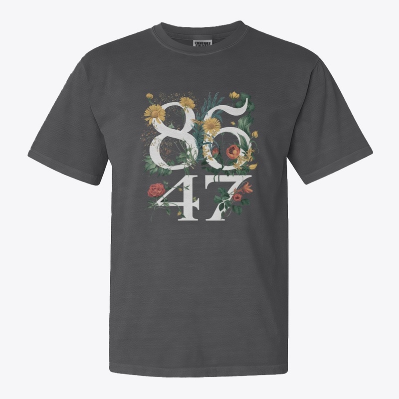 8647 Floral Typography Design