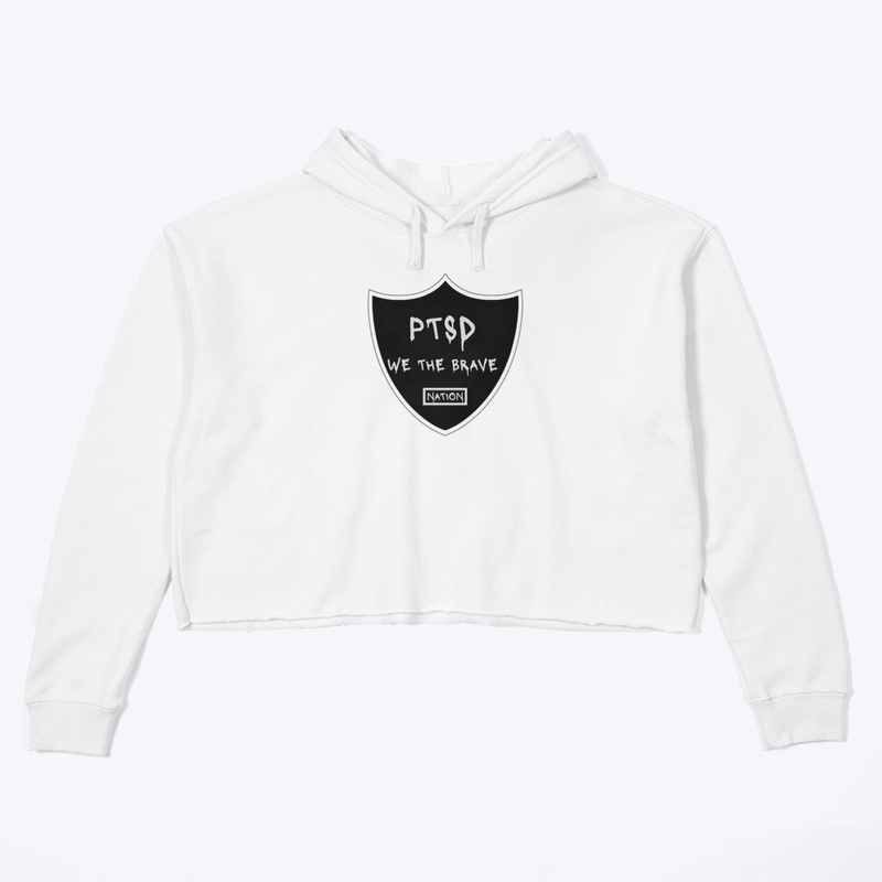 Ptsd We the Brave - Women's Crop Hoodie - Women's Crop Hoodie - Women's Crop Hoodie - Women's Crop Hoodie
