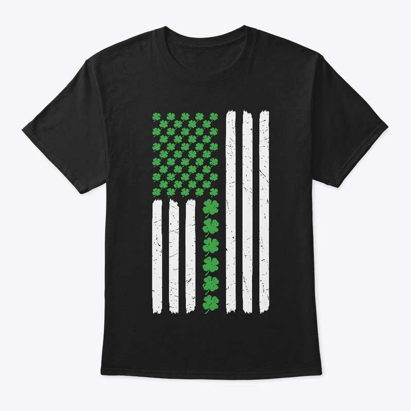 St. Patrick's Day American Flag Shamrock