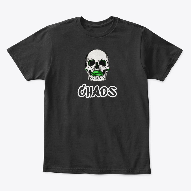 Skull Chaos Graffiti Style Green Teeth